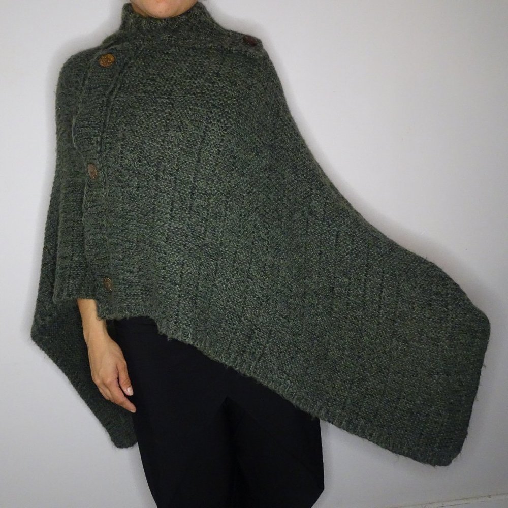 Knitted Poncho Sweater